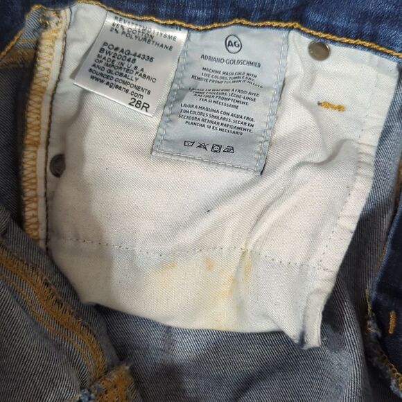 AG Adriano Goldschmied Farrah Skinny Ankle Jeans Size 28 Distressed - Picture 9 of 12